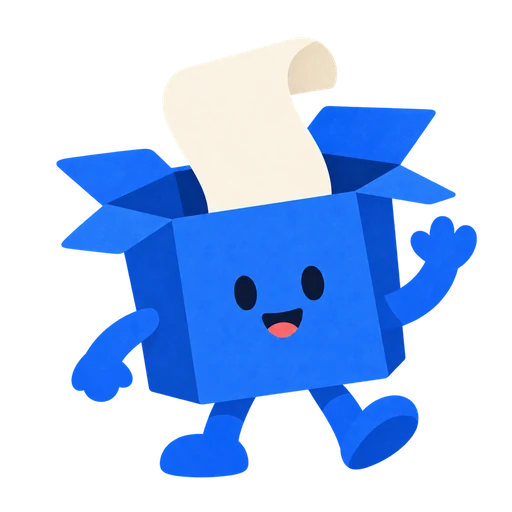 The WritersBox box waving hello